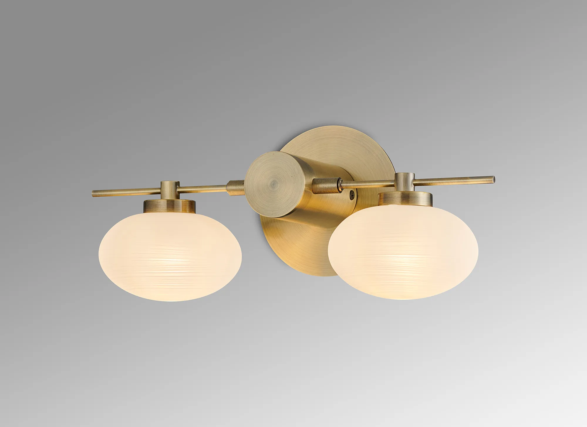 Addie Antique Brass Wall Lights Deco Armed Wall Lights